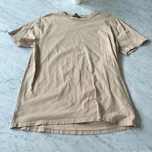 Regular light brown T shirt long